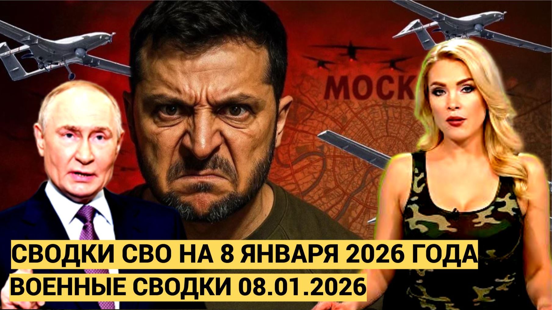 Сводка СВО Итоги боевых действий на 8 января 2025 года Военные сводки 08.01.2026 смотреть онлайн