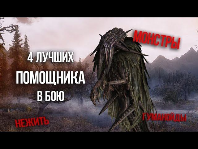 Skyrim 4 ЛУЧШИХ ПОМОЩНИКА В БОЮ! Самые сильные монстры и последователи (не компаньоны) смотреть онлайн