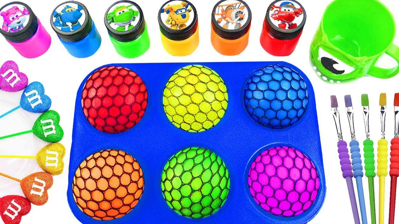 Мультики для малышей. Превращение слаймов в краски. Мультики залипалки для девочек смотреть онлайн