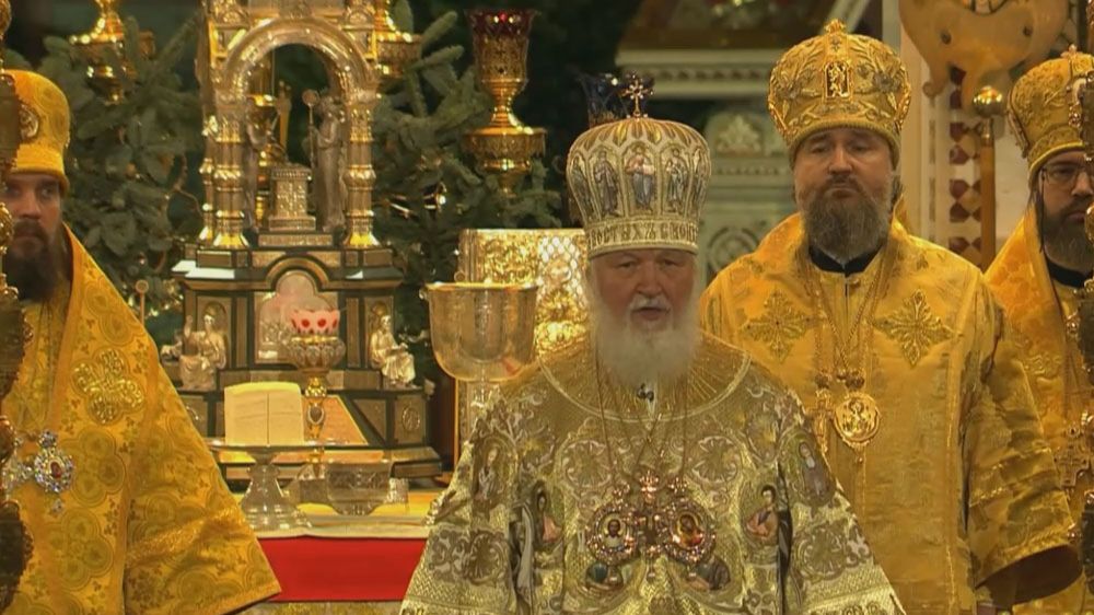 Рождественская служба в храме Христа Спасителя смотреть онлайн