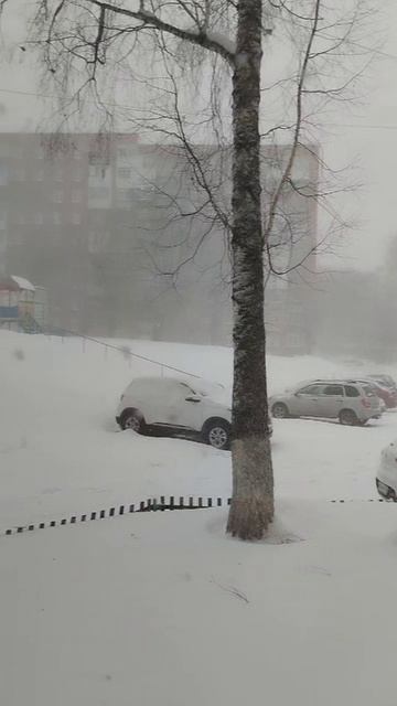метель в городе Жигулёвске.