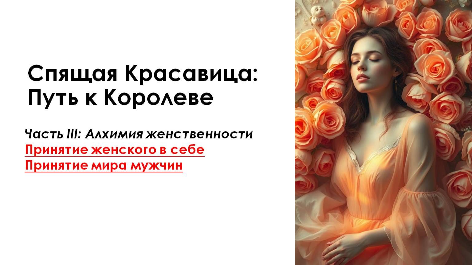 Вводный урок 03. Алхимия женственности. Принятие женского в себе. Принятие мира мужчин