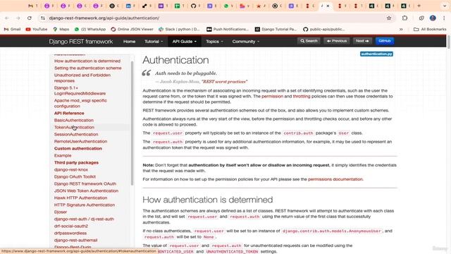 2 -Authentication in Django rest framework смотреть онлайн