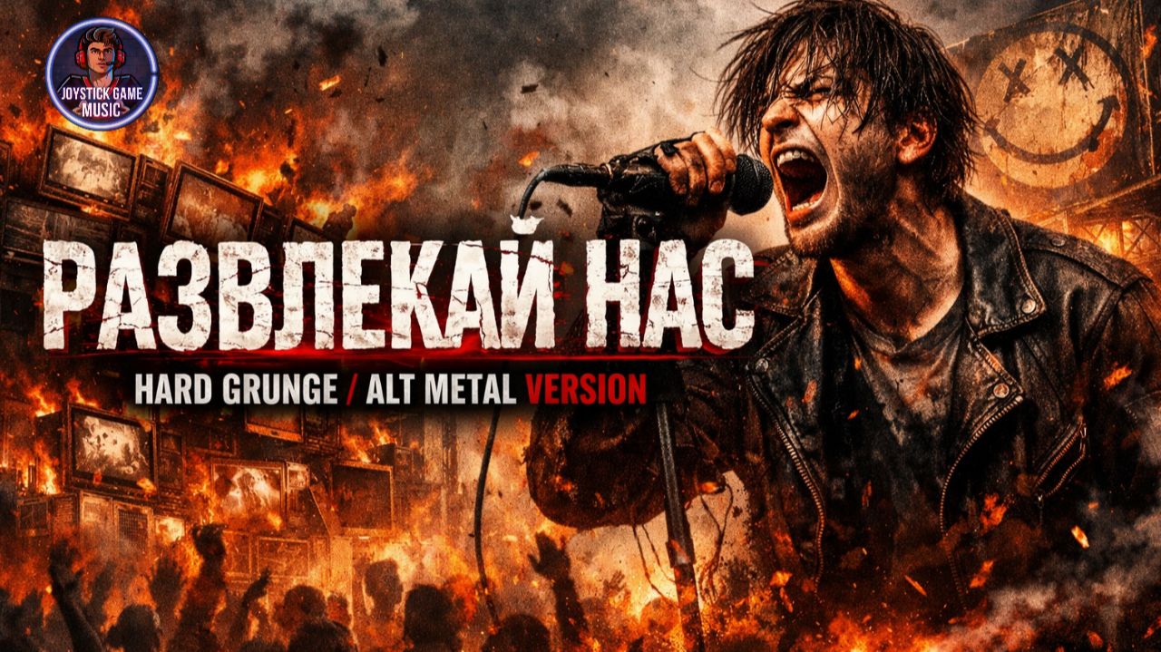 РАЗВЛЕКАЙ НАС-ЖЁСТКИЙ ТРЕК В ДУХЕ ГРАНЖА 90-Х,КРИК СЛУШАТЬ НА JOYSTICKGAME MUSIC смотреть онлайн