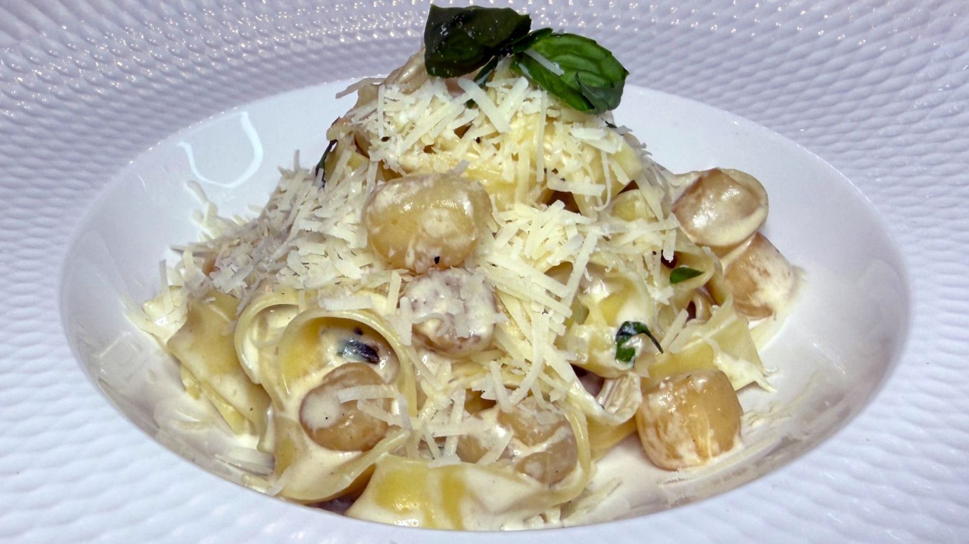 Паста с Морскими Гребешками в Сливочном Соусе