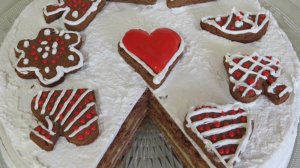 Торт НОВОГОДНИЙ ПРЯНИК Торт ДВА в ОДНОМ! ОДИН БОЛЬШОЙ ТОРТ ПРЯНИК и ПЕЧЕНЬЕ ИМБИРНОЕ!