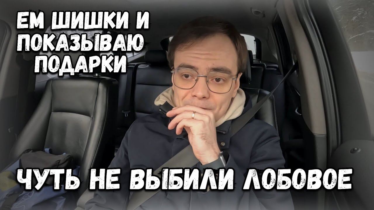 Чуть не выбили лобовое на дороге. Пробую сосновые шишки и показываю свои подарки на 23 февраля смотреть онлайн
