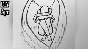 Вот как нарисовать ангела карандашом. DIY Арт