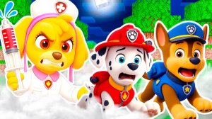 БЕЗУМНАЯ СКАЙ ВРАЧ ЛЕЧИТ МАРШАЛА и ГОНЩИКА в МАЙНКРАФТ