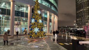 Москва Сити 2026 рождественское сияние мощный снег и магия Нового года ❄️✨