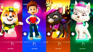 Мультики для Детей Щенячий Патруль Tiles Hop - КРЕПЫШ, РАЙДЕР, КОТ, СВИТТИ