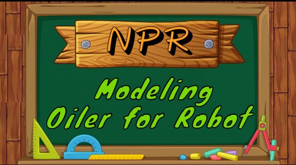 Autodesk Maya - Моделим + текстурим маслёнку для робота I NPR I