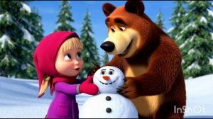 Мультфильм Маша и медведь встречают Новый год веселый мультик для малышей