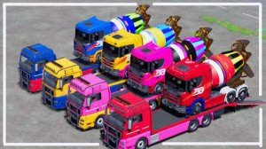 Мультики для детей и малышей про машинки. Громкие грузовики гоняют по трассам до гаража под музыку