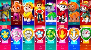 Мультики для Детей Щенячий Патруль Tiles Hop - Скай, Крепыш, Райдер, Рокки, Маршалл, Зума