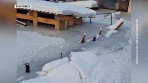 ЗИМНИЙ ПАВОДОК В ЕНИСЕЙСКЕ