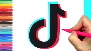 Мультик - раскраска для детей ТИКТОК. Учимся как рисовать ТИК ТОК.