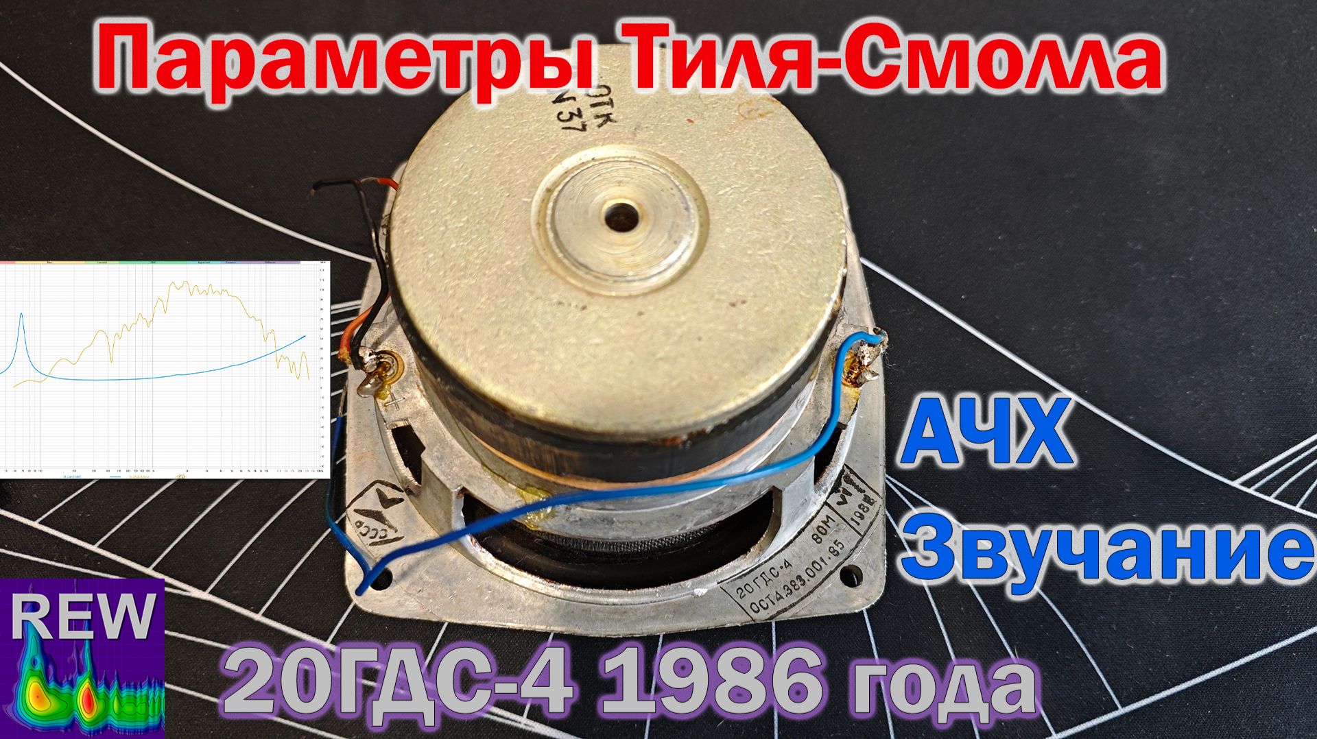 Динамик 20ГДС-4 АЧХ, THD, импеданс, прослушка