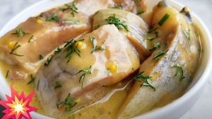 Даже соус вымакивают как вкусно! Селедка в горчичном соусе.