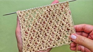 Оригинальный ажурный узор с рельефными ромбами для вязания летнего топа,  сарафана, джемпера