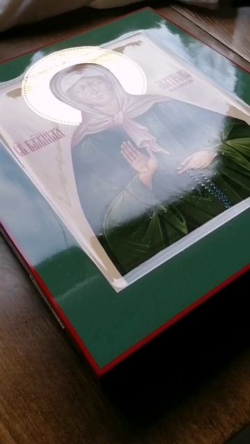 🌟Святая Блаженная Матро́на Московская (Никонова), 27х31 см. #икона #молитва #иконопись #Матронамоско