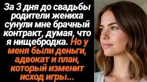 Жизненные Истории/Родители мужа сунули мне брачный контракт за 3 дня до свадьбы