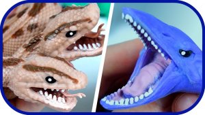 Морские доисторические хищники от Сбабам. Динозавры, змея, скорпион, мозазавр.Игрушки-тянучки.