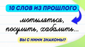 10 слов из прошлого. Попробуйте угадать их значение! | Русский язык