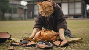 Котики в деревне у бабушки