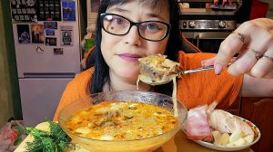 Мукбанг | Щи из квашки,Сало с Чесноком | Обжор Асмр
