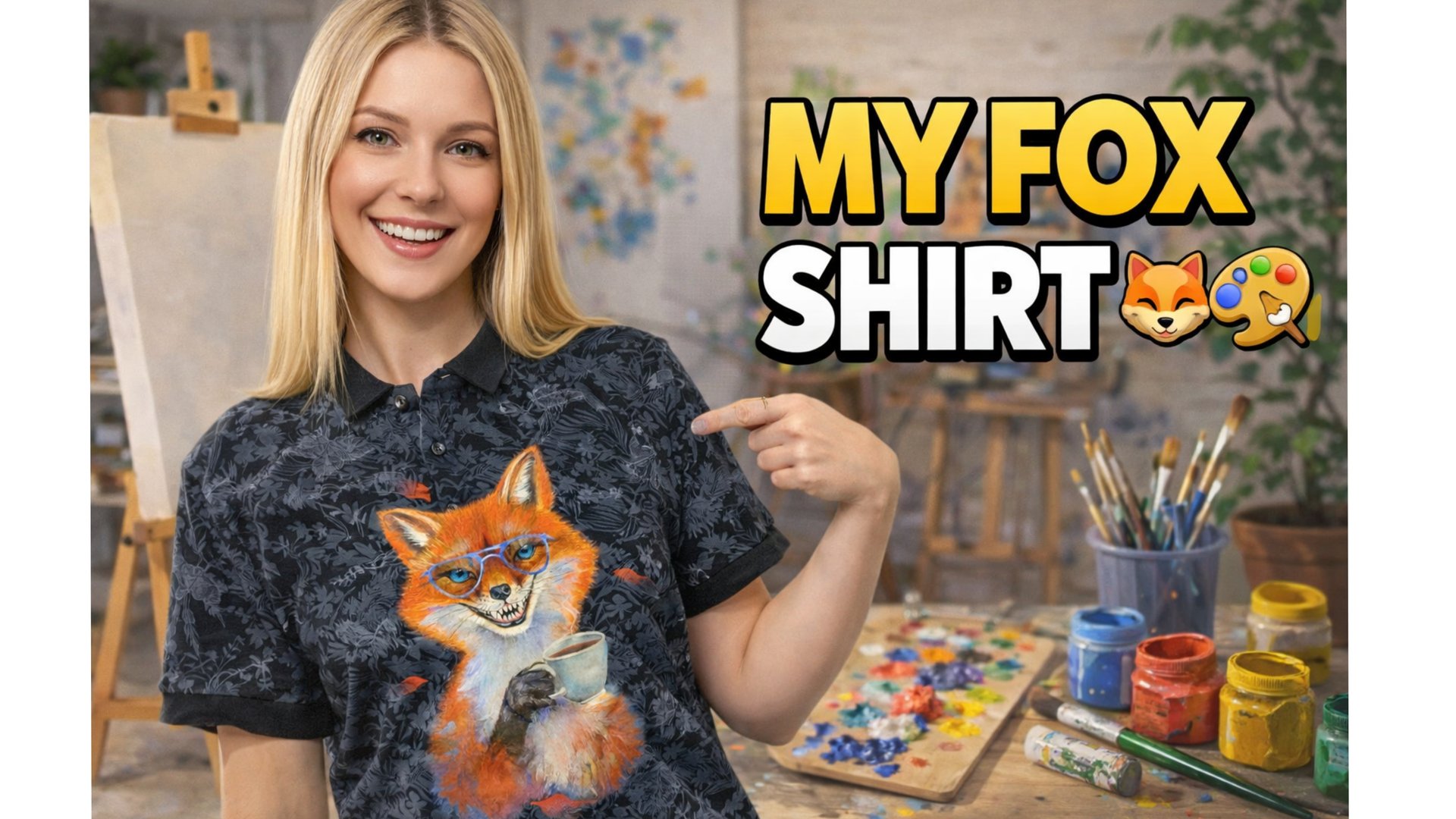 Роспись футболки акрилом 🎨 Лиса на одежде | Кастомизация одежды | Процесс рисования смотреть онлайн