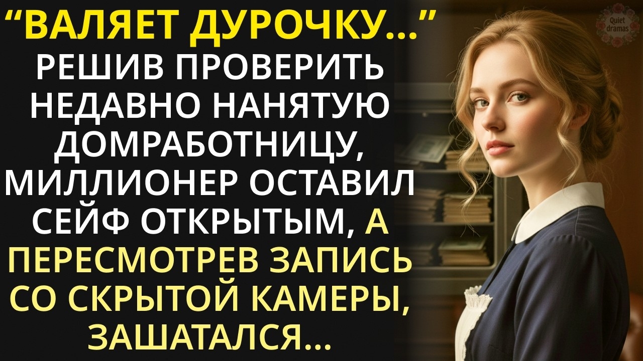 Богач проверил домработницу, не заперев сейф. А просмотрев запись скрытой камеры, не поверил глазам смотреть онлайн