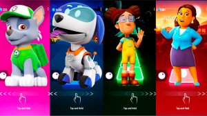 Мультики для Детей Щенячий Патруль Tiles Hop - РОККИ, РОБО-ПЁС И ДРУГИЕ