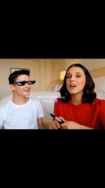 Милли Бобби Браун и Ноа Шнап#milliebobby#noahschnapp #strangerthings #things #fyp #mamazota