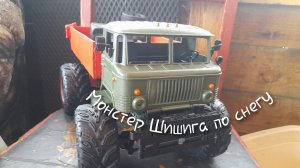 Монстр Шишига по снегу