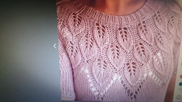 Красивый узор ЛИСТЬЯ для круглой кокетки. смотреть онлайн