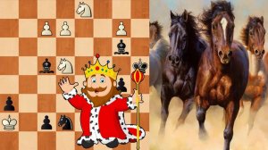 КОНИ РАСТОПТАЛИ КОРОЛЯ! ВЕЛИКОЛЕПНЫЙ ШАХМАТНЫЙ ЭТЮД