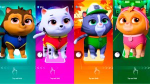 Мультики для Детей Щенячий Патруль Tiles Hop - ГОНЩИК, МАРШАЛЛ, РОККИ, СКАЙ