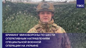 Брифинг Минобороны по шести оперативным направлениям специальной военной операции на Украине