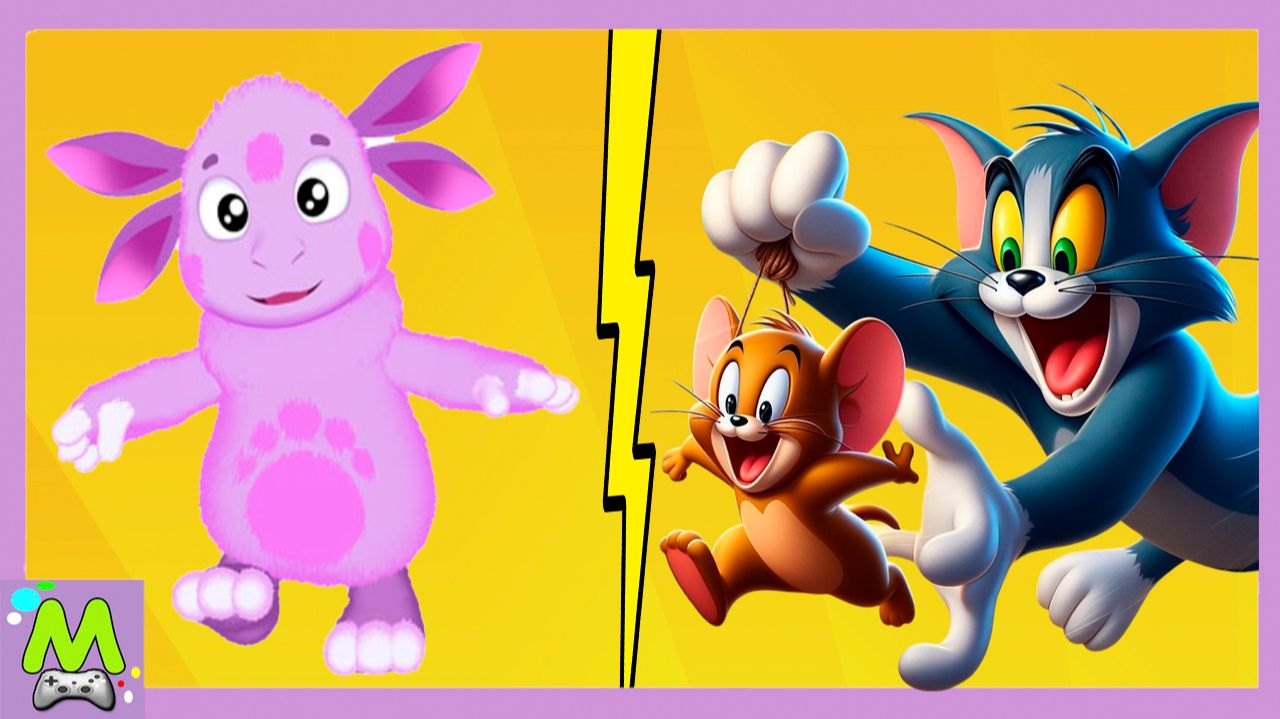 Лунтик против Том и Джерри.Герои Мультиков в Играх Бегалках.Кто Лучше смотреть онлайн