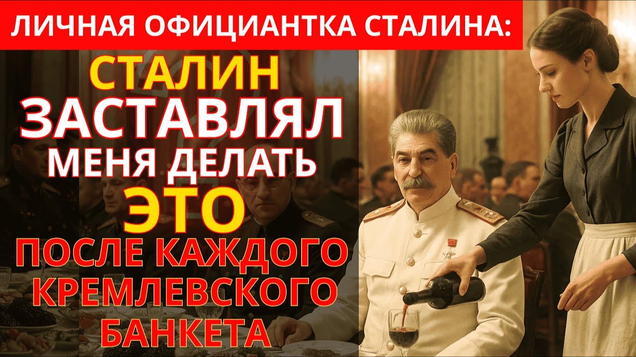 ОФИЦИАНТКА СТАЛИНА： То что ПРОИСХОДИЛО НА КРЕМЛЁВСКИХ БАНКЕТАХ - ШОКИРУЕТ смотреть онлайн