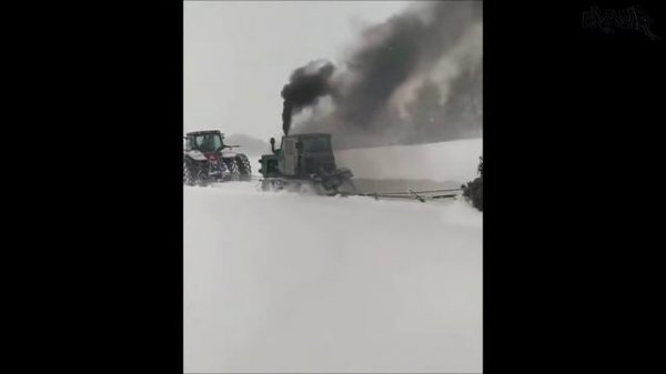 Русская техника. Трактора К-700, К-701, К-744, Т-40 на бездорожье.