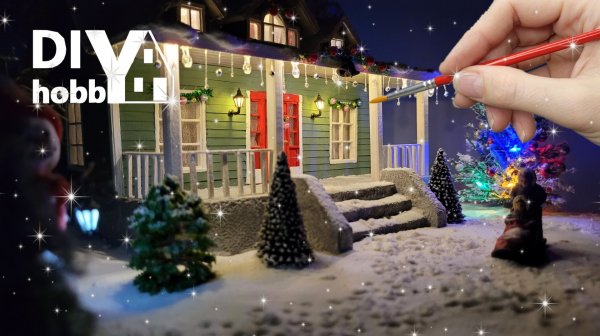 Праздничный DIY: новогодний домик с подсветкой своими руками