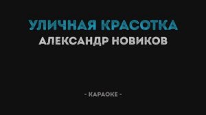Александр Новиков - Уличная красотка Караоке