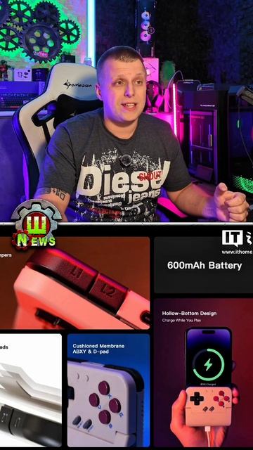 Геймпад FlipPad для вертикальной игры на смартфоне в ретро стиле смотреть онлайн