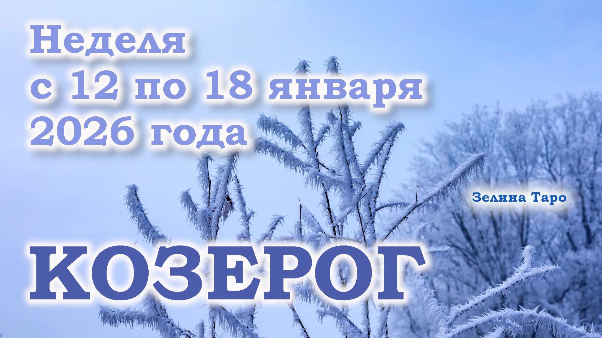 КОЗЕРОГ | ТАРО прогноз на неделю с 12 по 18 января 2026 года смотреть онлайн