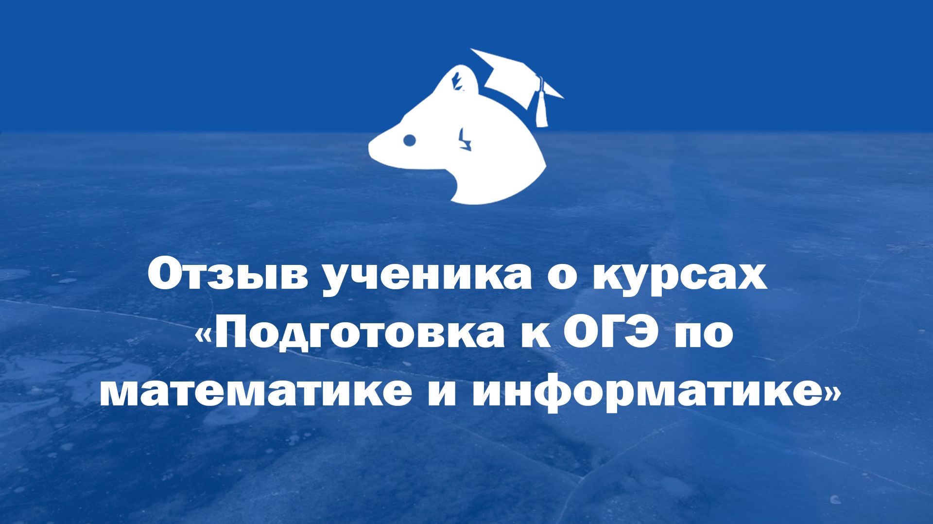 Отзыв ученика о курсах «Подготовка к ОГЭ по математике и информатике » смотреть онлайн