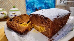 Шоколадный кекс с мандаринами /Такой кекс станет украшением любого чаепития!