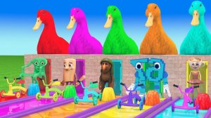 Мультики для детей. Веселая ферма с Гусями и Итальянскими мемами. Мультики залипалки для малышей