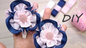 Цветы из лент похожие на анютины глазки своими руками из лент